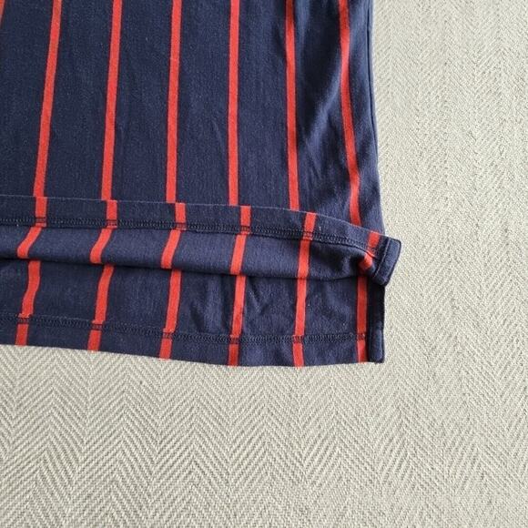 American Eagle Polo Shirt Men's XXL Classic Fit Blue & Red Striped Short Sleeve - Picture 12 of 16
